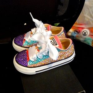 Converse Infant size 5 Rhinestoned shoes